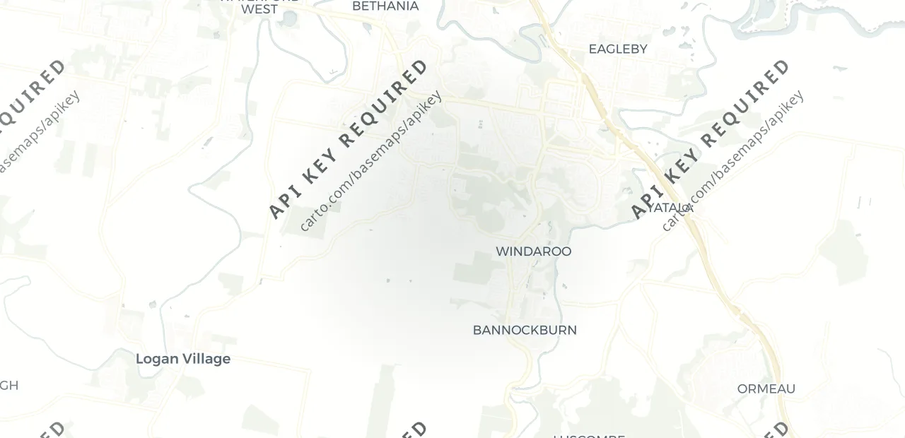 Locality map showing where Bahrs Scrub sits, 33km south east of Brisbane CBD.