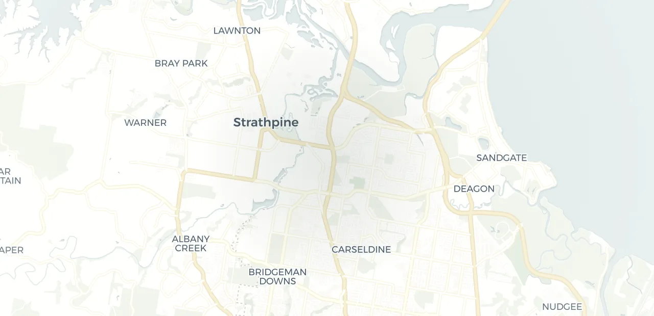 Locality map showing where Bald Hills sits, 16km north of Brisbane CBD.