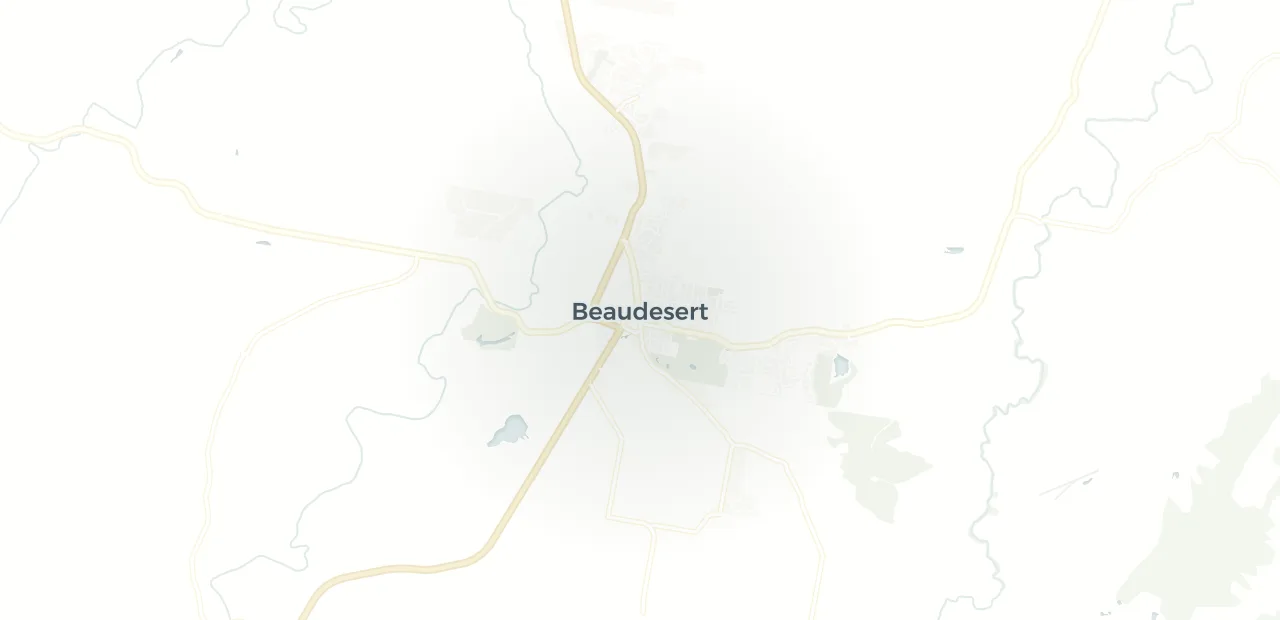 Locality map showing where Beaudesert sits, 40km west of Southport.