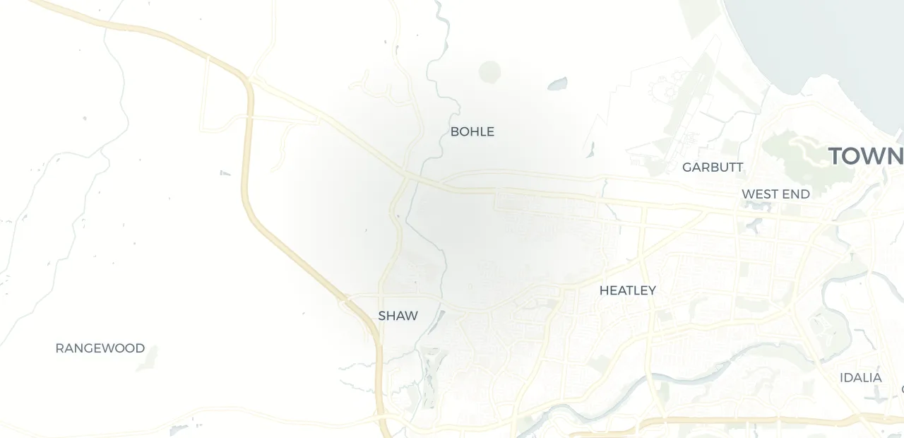 Locality map showing where Cosgrove sits, 11km west of Townsville CBD.