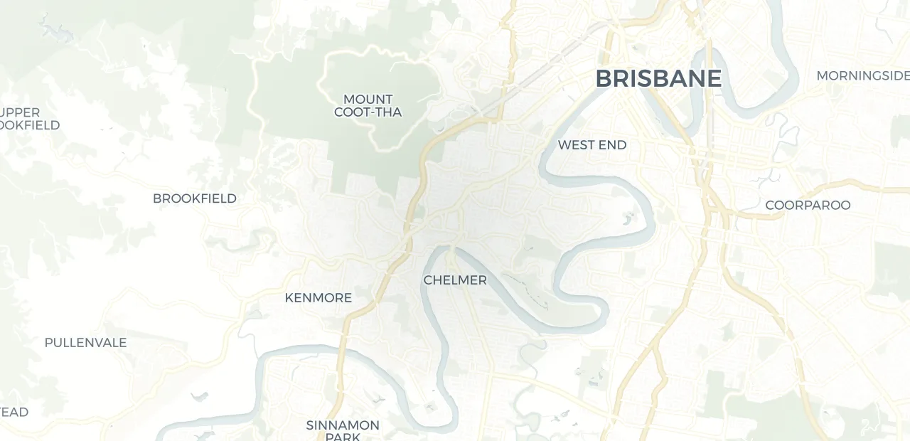 Locality map showing where Indooroopilly sits, 6km south west of Brisbane CBD.