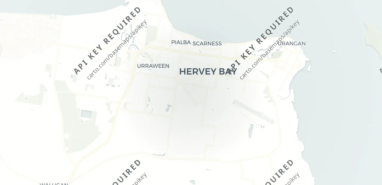 Locality map showing where Kawungan sits, 2km south of Hervey Bay.