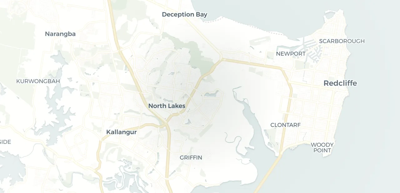 Locality map showing where Mango Hill sits, 26km north of Brisbane CBD.