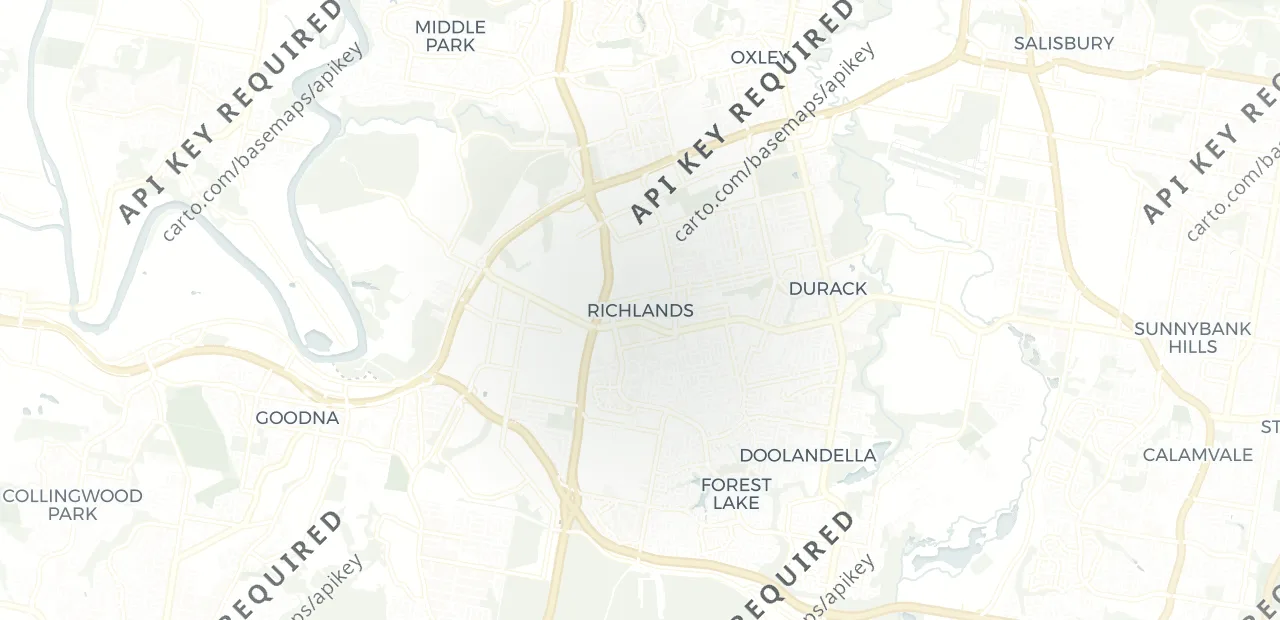 Locality map showing where Richlands sits, 16km south west of Brisbane CBD.