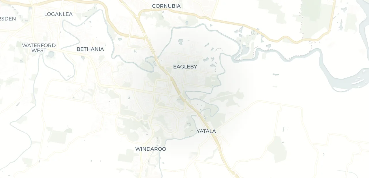 Locality map showing where Riverbend sits, 33km south east of Brisbane CBD.