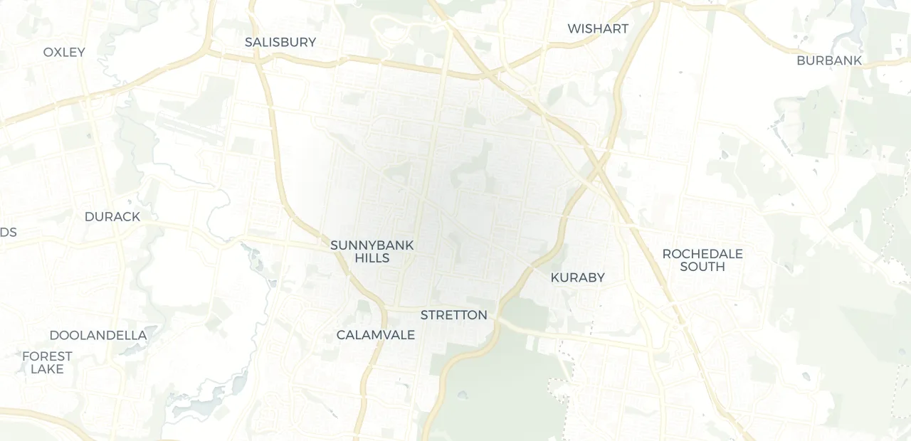 Locality map showing where Runcorn sits, 14km south of Brisbane CBD.