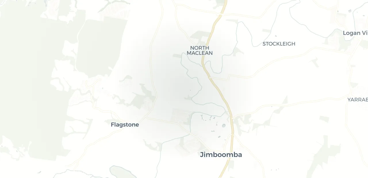 Locality map showing where South Maclean sits, 31km south east of Ipswich CBD.