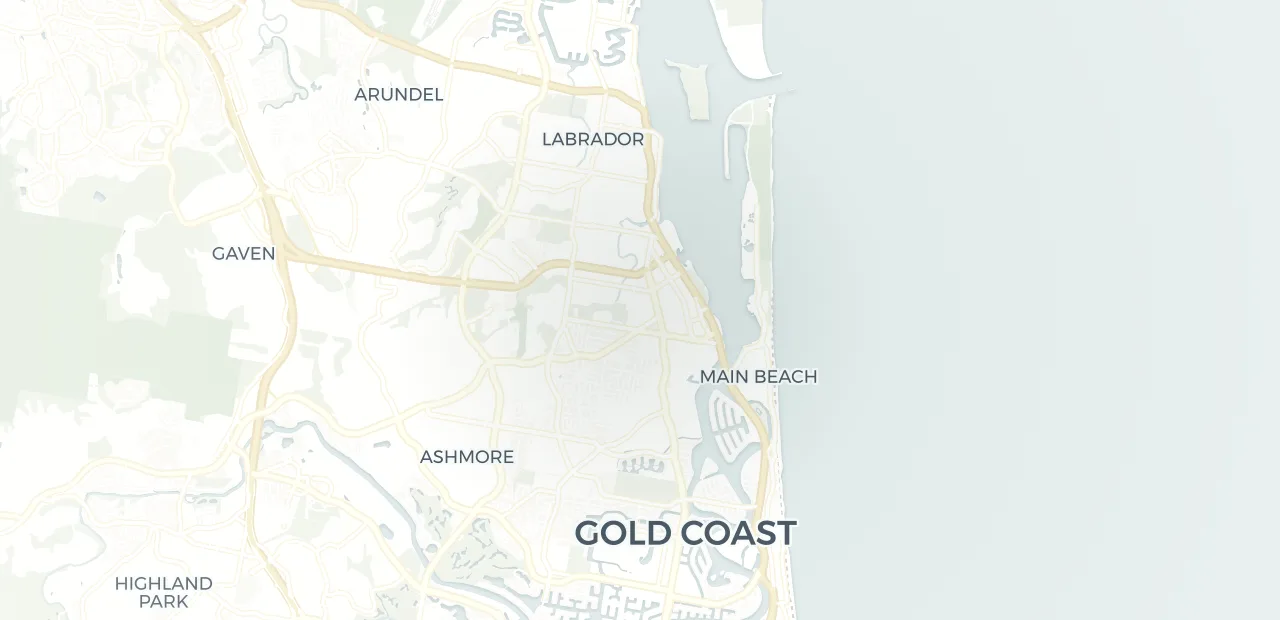 Locality map showing where Southport sits, 1km from Southport.