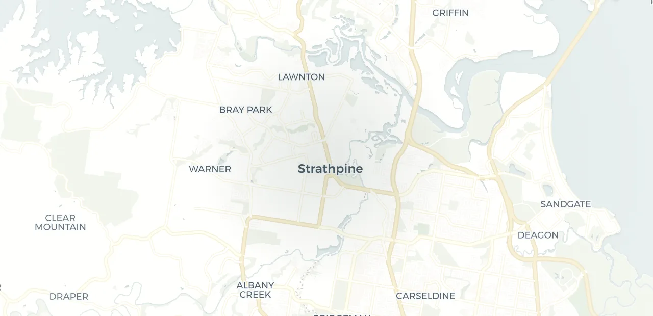 Locality map showing where Southside sits, 18km north of Brisbane CBD.