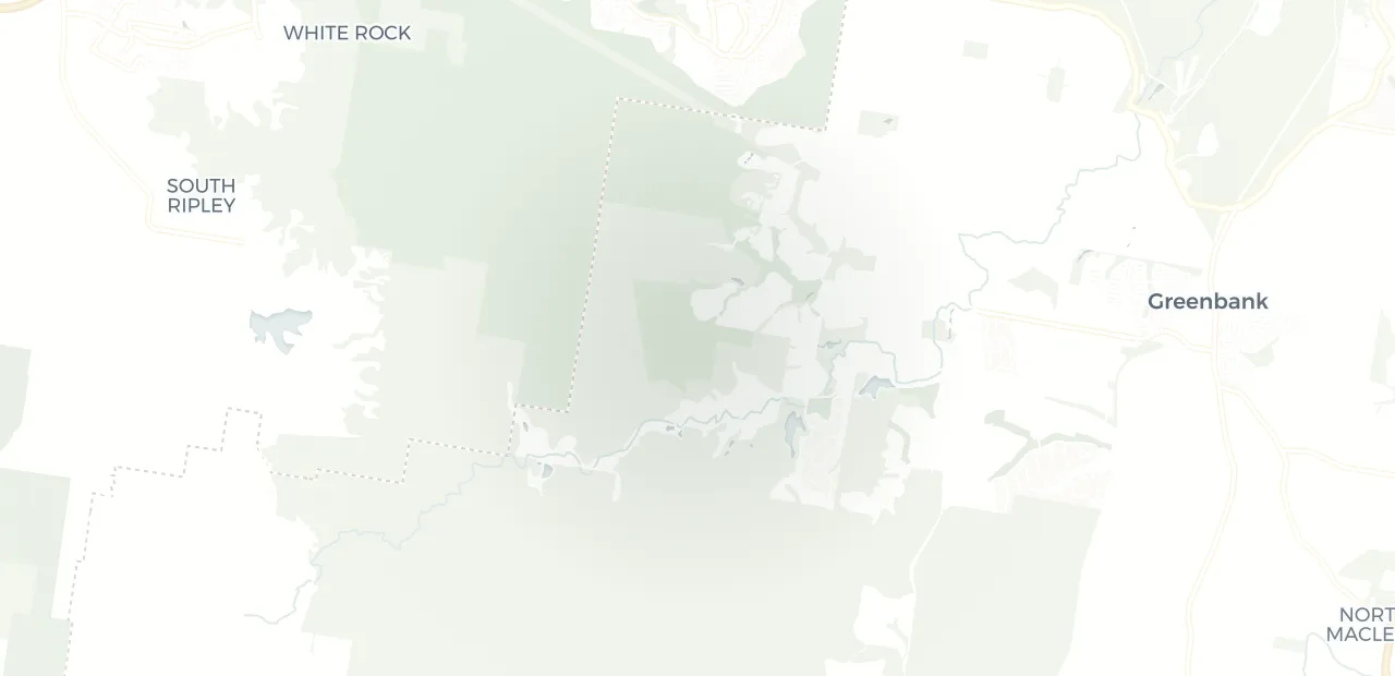 Locality map showing where Spring Mountain sits, 20km south east of Ipswich CBD.