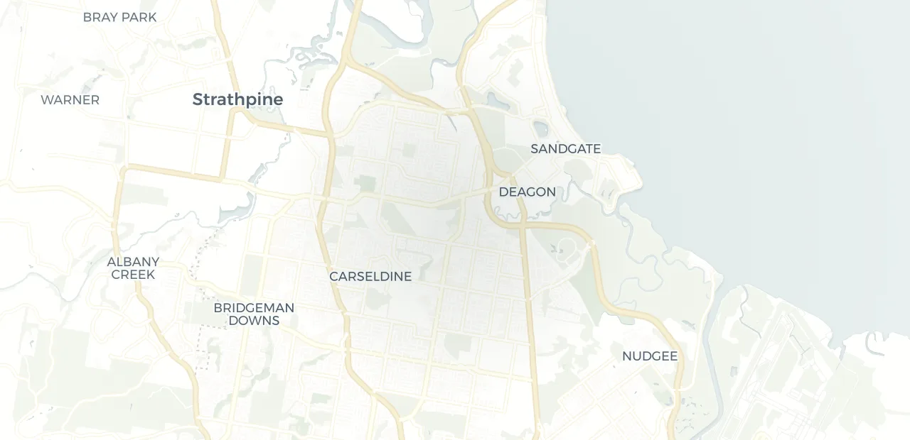 Locality map showing where Taigum sits, 15km north of Brisbane CBD.
