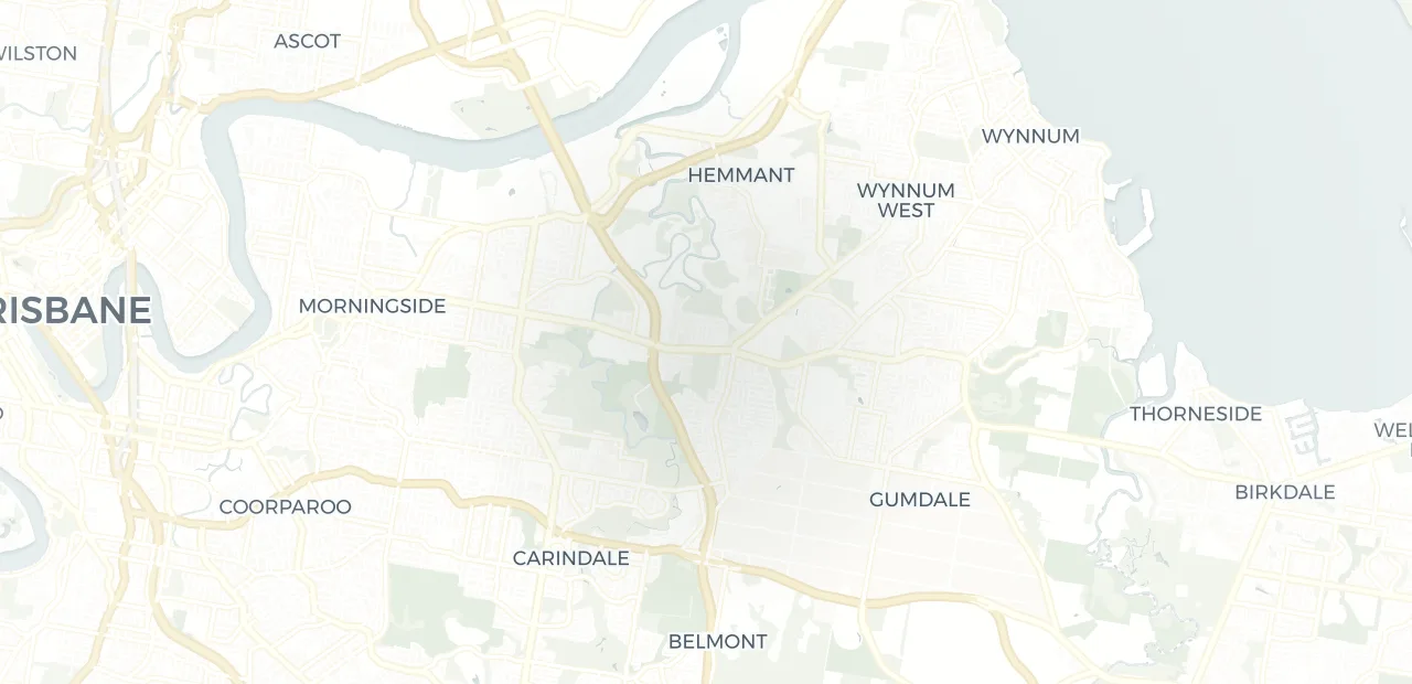 Locality map showing where Tingalpa sits, 10km east of Brisbane CBD.