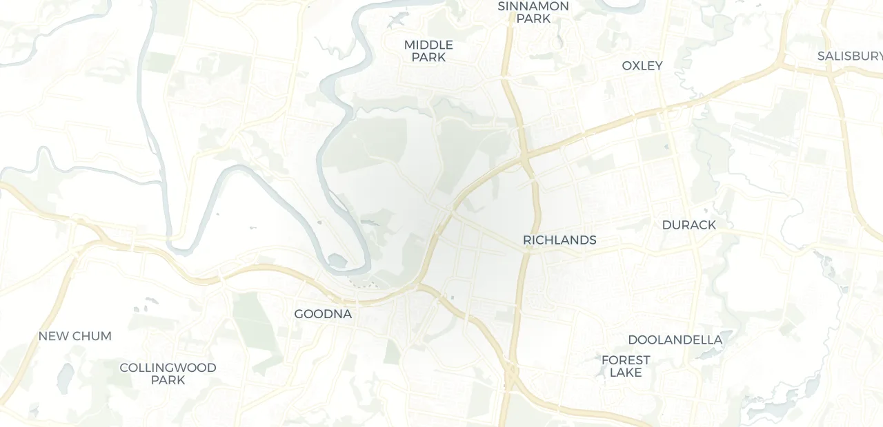 Locality map showing where Wacol sits, 16km east of Ipswich CBD.