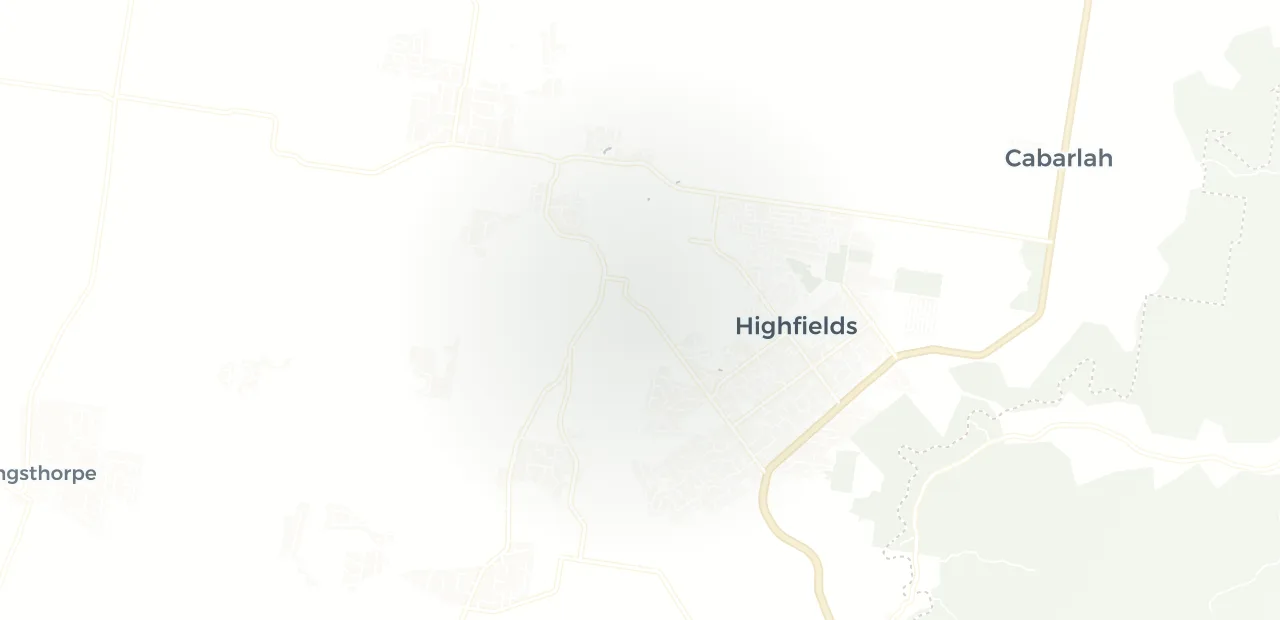 Locality map showing where Woolmer sits, 13km north of Toowoomba CBD.