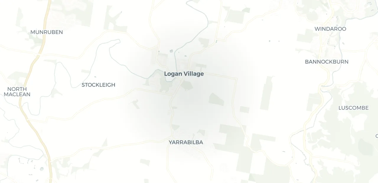 Locality map showing where Yarrabilba sits, 35km south of Brisbane CBD.